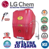 LG Chem COOL  KIRMIZI 8 LİTRE 5 FİLTRE 10 AŞAMA SU ARITMA CİHAZI - 1
