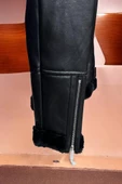 Koton Kürklü Fermuarlı Cepli Biker Mont - 4