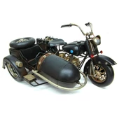 T.Concept Dekoratif Dayanıklı Metal Sepetli Motosiklet Siyah Renk C0782 - 1