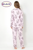 DoReMi Cherry Rot Uzun Kollu Bayan Pijama Takımı thumbnail 11