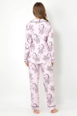 DoReMi Cherry Rot Uzun Kollu Bayan Pijama Takımı thumbnail 5