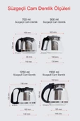 Kapris 1500 Ml Çelik Süzgeçli Cam Demlik Siyah 7488 - 3