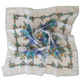 Algelsineve Yeşilim Kroşetalı Yazma, yemeni, telbent, baş örtüsü100x100cm, - 3