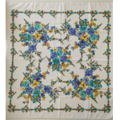Algelsineve Yeşilim Kroşetalı Yazma, yemeni, telbent, baş örtüsü100x100cm, - 4