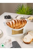 Metal Kulplu Kayık Ekmeklik, Gondol Ekmeklik, Ekmek Sepeti, Sunumluk (Bread Plakalı) thumbnail 7