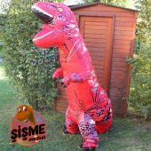 Oyuncak Şişme Dinozor Büyük Kırmızı - 2