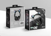 Karler Stn-28 Kedi Kulak Led Işıklı Kablosuz Bluetooth Mikronlu Hafıza Kartı Girişli Kulaklık - 9