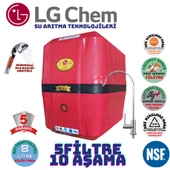 LG Chem COOL KIRMIZI SİYAH 8 LİTRE 5 FİLTRE 10 AŞAMA SU ARITMA CİHAZI - 1
