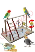 Kuş Oyuncağı Kuş Oyun Parkı Muhabbet Kuşu Papağan Oyuncağı Kuş Aksesuarları thumbnail 1