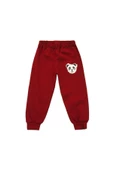 Panda Nakışlı Unisex Bebek Alt Bordo bipamuk - 6