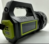 PS-T95 30w Uzun Menzilli Solar Güneş Panelli Powerbank+USB Çıkış S.O.S lu Ultra Güçlü Ledli Şarjlı Fener - 2