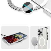 Apple iPhone 16 Pro Kılıf M-safe Şarj Özellikli Airbagli Şeffaf Zore İncek Kapak - 10