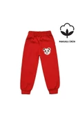 Panda Nakışlı Unisex Bebek Alt Kırmızı bipamuk - 1