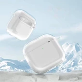 Apple Airpods 4. Nesil Uyumlu Kılıf Şeffaf Kristal Silikon Sert PC Şeffaf Kılıf 14 - 3