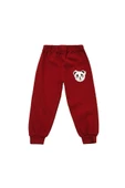 Panda Nakışlı Unisex Bebek Alt Bordo bipamuk - 2