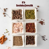 Porsima Bone 15690 6lı Sunumluk Kase Mini Çerezlik Şekerlik Reçellik Sosluk Çerezlik Kase Seti thumbnail 1