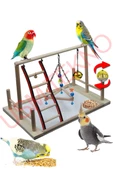 Kuş Oyuncağı Kuş Oyun Parkı Muhabbet Kuşu Papağan Oyuncağı Kuş Aksesuarları thumbnail 8