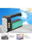 V-11 Ultra Güçlü Solar Güneş Panelli Şarjlı Kamp Lambası El Feneri 4 Mod lu Acil Durum Aydınlatma - 3