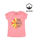 Renkli Roses Baskılı Tshirt Pembe bipamuk - 1