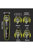 Yeni Nesil 5 Başlı Pro Kuaför Saç Sakal Burun Ense Lazer Epilasyon Öncesi Traş Tıraş Makinesi - 3