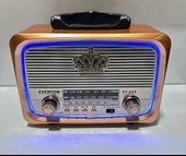 Everton RT-849 Nostalji Solar Güneş Enerjili Ledli Bluetooth/USB/Sd kart/ Radyo mp3 Player Müzik Kutusu - 1