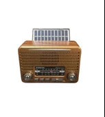 Everton RT-642 Orta Boy Solar Güneş Enerjili Bluetooth, Nostalji , FM/AM/SW 3 Band Radyo ,usb, sd mp3 player - 1