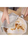 6 Adet Çok Fonksiyonlu Çizilmez Tel Bulaşık Bezi Bulaşık Tel Ovalama Bezi Çelik Tel Bulaşık Havlusu - 1