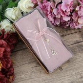 Anneler Gününe Özel Pembe Şal, Kolye Süslemeli Set - 1