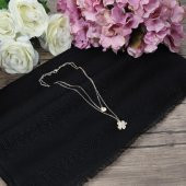 Hediyelik Siyah Şal, Kolye Süslemeli Set - 3