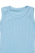 Desenli Askılı Çıtçıtlı Body Mavi bipamuk - 6