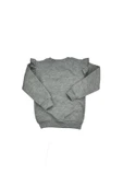 Ayıcıklı FırFır Kollu Kız Bebek Sweat Gri bipamuk - 6