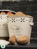 Lüx Metal Patates Soğanlık Kovası Sebze Saklama Kabı thumbnail 7