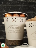 Lüx Metal Patates Soğanlık Kovası Sebze Saklama Kabı thumbnail 9