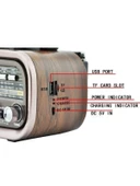 RT-877 Orta Boy Solar Güneş Enerjili Bluetooth, Nostalji ,Band Radyo ,usb, sd mp3 player - 4