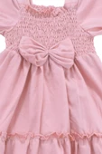Fiyonklu Gipeli Kız Bebek Elbise Pudra bipamuk thumbnail 6