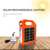 Or-6399 Solar Güneş Panelli 1 Led Ampullü Usb Çıkışlı Powerbank Solar El Feneri Işıldak Kamp Lambası - 1