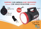 Everton RT-906 Güneş Panelli Radyolu 3 Ampullü Çok Amaçlı Solar Fener - 4