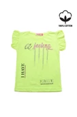 I Have Baskılı Fırfır Kollu Taşlı Kız Bebek Tshirt bipamuk - 1