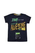 Cepli The Baskılı Erkek Bebek Tshirt Lacivert bipamuk - 5