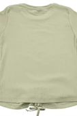 Nakışlı Fitilli Beauty Queen Tshirt Yeşil bipamuk - 5