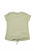 Nakışlı Fitilli Beauty Queen Tshirt Yeşil bipamuk - 4