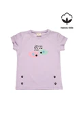 Renkli Balık Baskılı Tshirt Lila bipamuk - 3