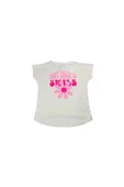 Boncuk İşlemeli Çiçekli Kız Bebek T-shirt Beyaz bipamuk - 3