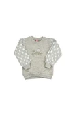 Dantelli Kız Bebek Sweat Krem bipamuk - 5