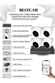 BESTCAM  4 Kameralı Set 5 Mega Piksel Sony Lensli FULL HD Gece Görüşlü Güvenlik Dome Kamera Seti 500 GB HDD - 1