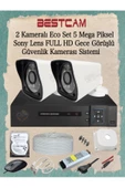 BESTCAM  2 Kameralı Eco Set 5 Mega Piksel Sony Lensli Full HD Gece Görüşlü Güvenlik Kamerası Sistemi - 1