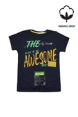 Cepli The Baskılı Erkek Bebek Tshirt Lacivert bipamuk - 1