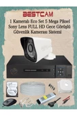 BESTCAM  1 Kameralı Eco Set 5 Mega Piksel Sony Lensli Full HD Gece Görüşlü Güvenlik Kamerası Sistemi - 1