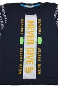 Never Gıve Up Baskılı Erkek Bebek Tshirt bipamuk - 3