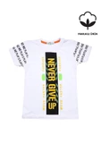 Never Gıve Up Baskılı Erkek Bebek Tshirt Beyaz bipamuk - 1